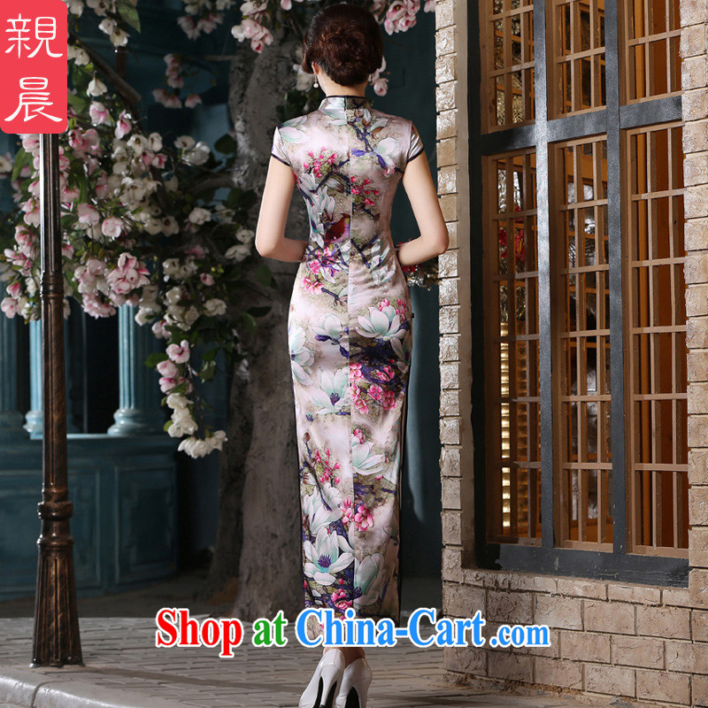pro-am beauty retro style improved silk sauna silk long dress daily summer 2015 new dresses long 2XL, pro-am, shopping on the Internet