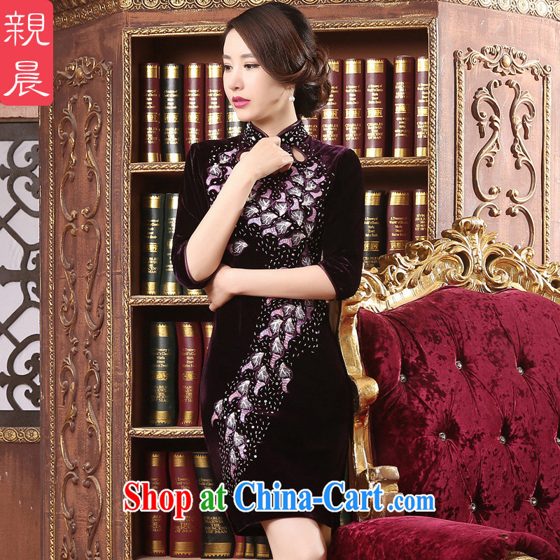 pro-am, new daily improved mother dresses, long-sleeved, long-wool staples the pearl in the cheongsam short 2 XL, pro-am, shopping on the Internet
