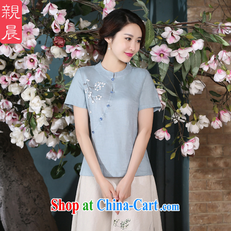 pro-am summer 2015 the new daily improved hand-painted Chinese Han-Chinese qipao Ethnic Wind cotton Ma girls T-shirt 0075 A L T-shirts, pro-am, online shopping