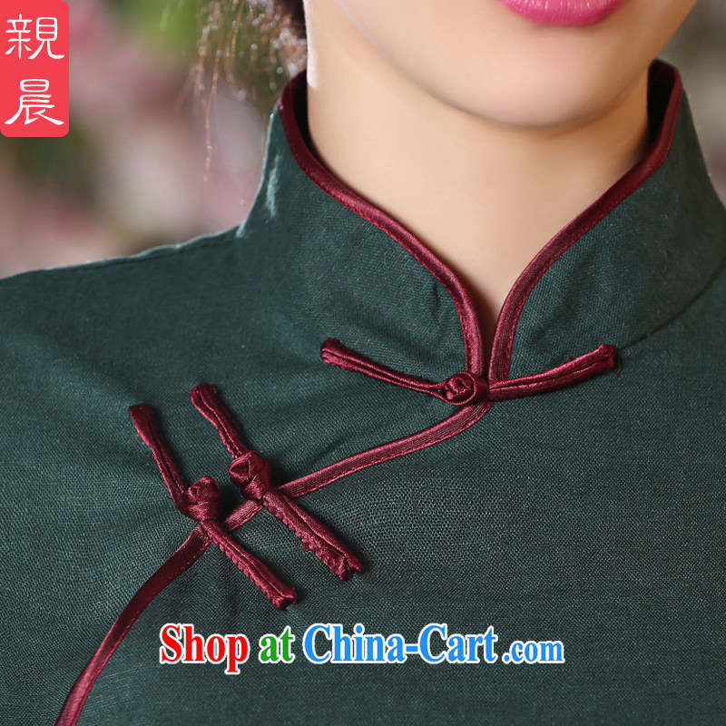 pro-am summer 2015 new girls cotton the Chinese 7 cuff Han-Chinese literary and artistic National wind robes T-shirt girl A 0071 - A T-shirt 2XL, the pro-am, and shopping on the Internet