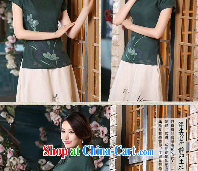 pro-am, new daily improved linen cotton the retro Tang with the Snap fashion cheongsam short-sleeved clothes dresses T-shirt A 0067 - a T-shirt 2 XL pictures, price, brand platters! Elections are good character, the national distribution, so why buy now enjoy more preferential! Health