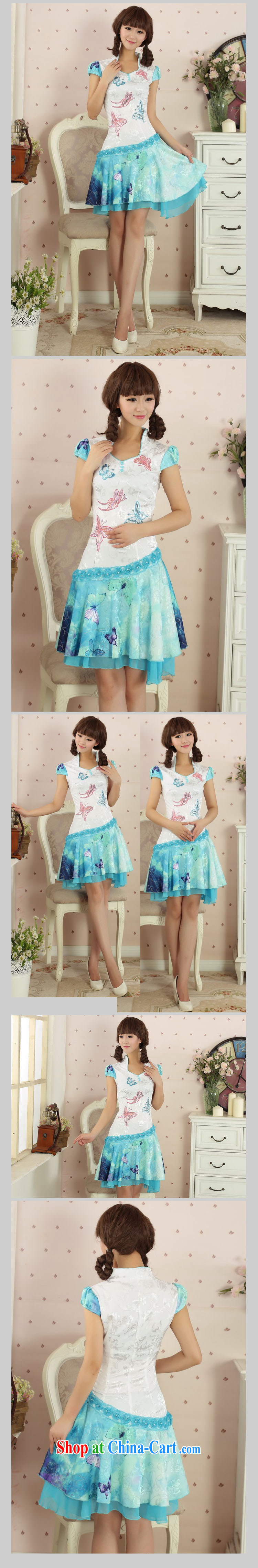 light at the Summer Beauty Fashion dresses, dresses retro girls improved daily Korea Chinese AQE 3428 blue XL pictures, price, brand platters! Elections are good character, the national distribution, so why buy now enjoy more preferential! Health