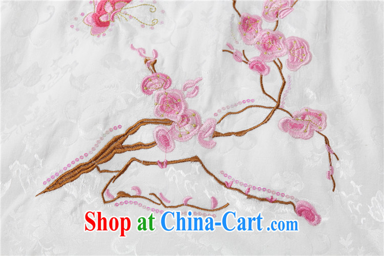The stream summer embroidery Phillips short cheongsam classical style cheongsam dress Chinese etiquette serving AQE 0718 blue L pictures, price, brand platters! Elections are good character, the national distribution, so why buy now enjoy more preferential! Health