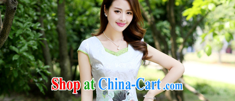 Yun-hsuan, 2015 new summer lady stylish beauty improved cheongsam dress China wind cheongsam dress Green lotus 3 XL pictures, price, brand platters! Elections are good character, the national distribution, so why buy now enjoy more preferential! Health