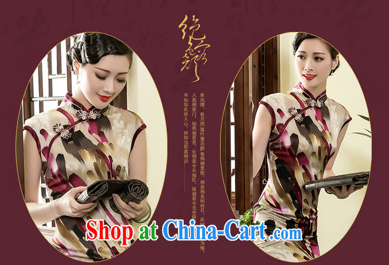 Yin Yue NARS summer 2015 New Silk long qipao art stamp improved short-sleeved, Chinese Dress picture color M pictures, price, brand platters! Elections are good character, the national distribution, so why buy now enjoy more preferential! Health