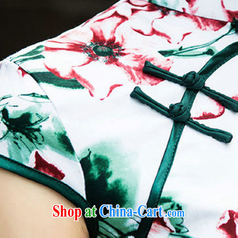 There is a summer renovation, graphics thin cheongsam dress summer Chinese short qipao gown 5227 Map Color M, there is, and that, on-line shopping