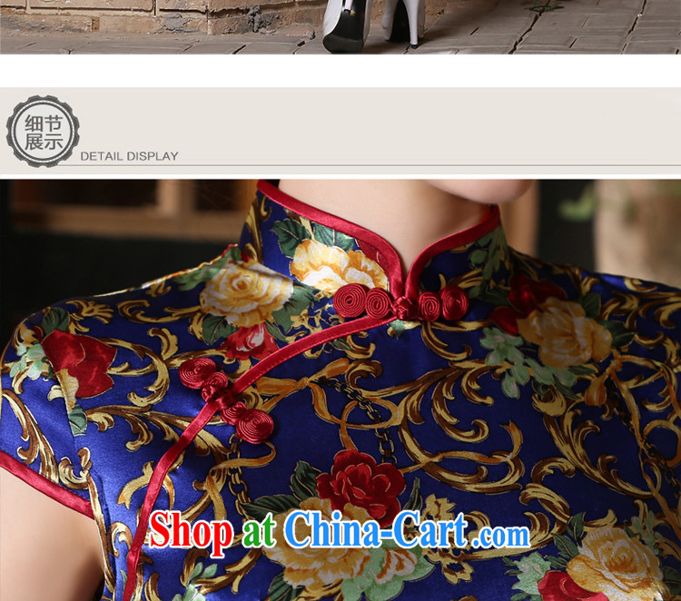 pro-am 2015 new daily summer improvement Ms. stylish short, high quality silk, silk cheongsam dress short 3 XL pictures, price, brand platters! Elections are good character, the national distribution, so why buy now enjoy more preferential! Health