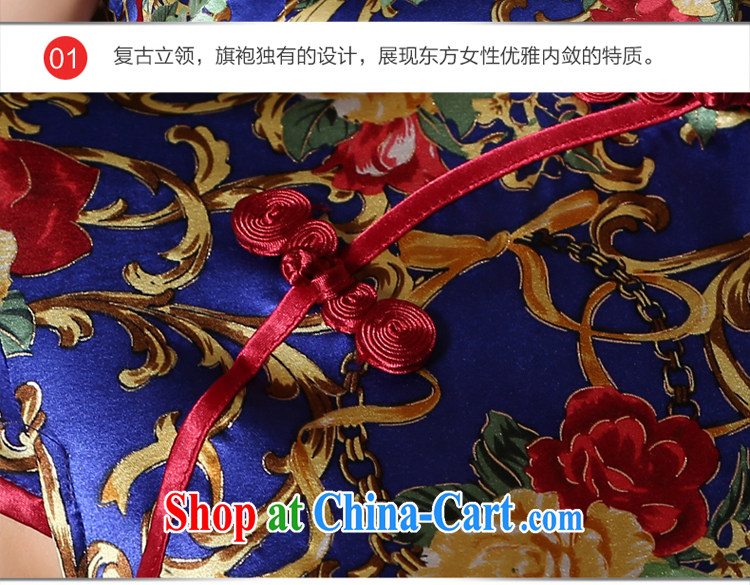 pro-am 2015 new daily summer improvement Ms. stylish short, high quality silk, silk cheongsam dress short 3 XL pictures, price, brand platters! Elections are good character, the national distribution, so why buy now enjoy more preferential! Health