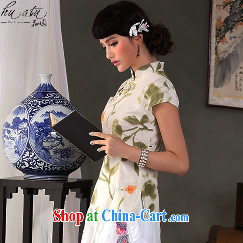 spend the summer, fresh and retro cotton the Commission is a hard disk for cultivating, for Chinese short-sleeved Orchid tie Chinese T-shirt such as the color 2 XL, figure, and, on-line shopping