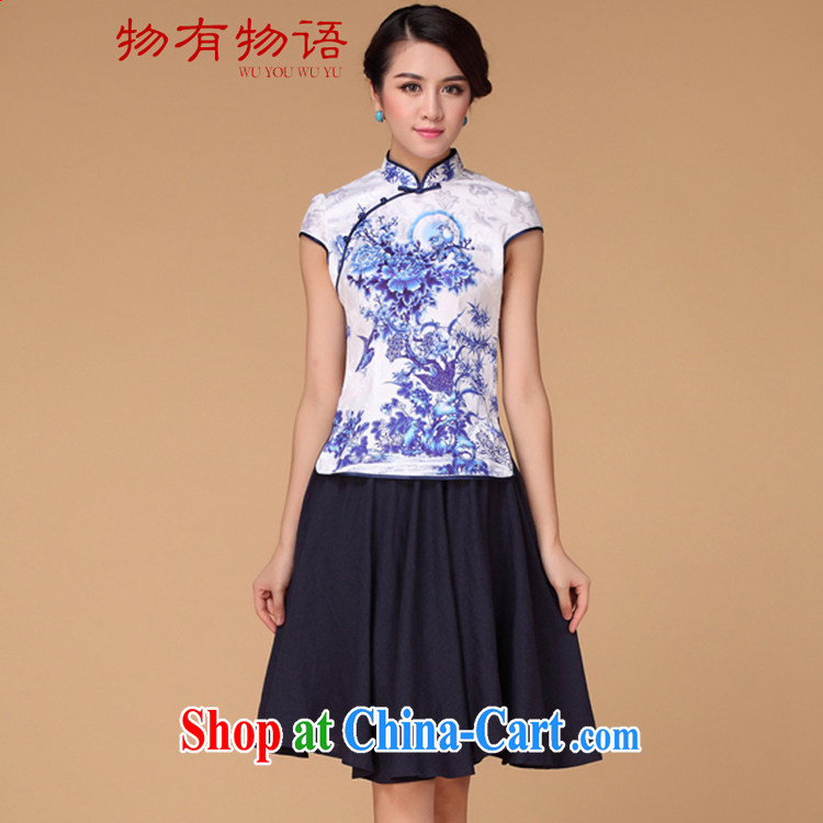A Chinese Han-summer 2015 New Tang is China's National wind women improved blue and white porcelain cheongsam dress blue and white porcelain XXXL pictures, price, brand platters! Elections are good character, the national distribution, so why buy now enjoy more preferential! Health
