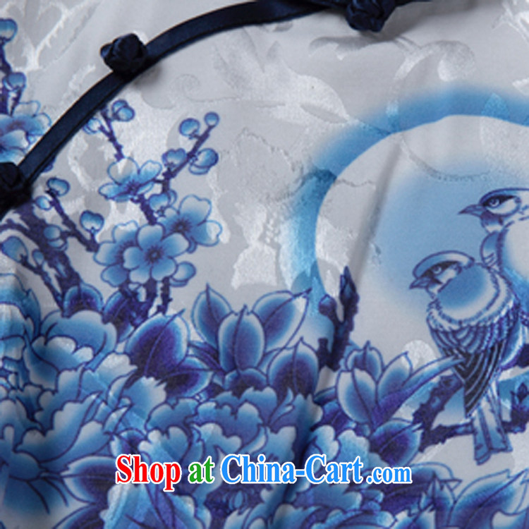 A Chinese Han-summer 2015 New Tang is China's National wind women improved blue and white porcelain cheongsam dress blue and white porcelain XXXL pictures, price, brand platters! Elections are good character, the national distribution, so why buy now enjoy more preferential! Health