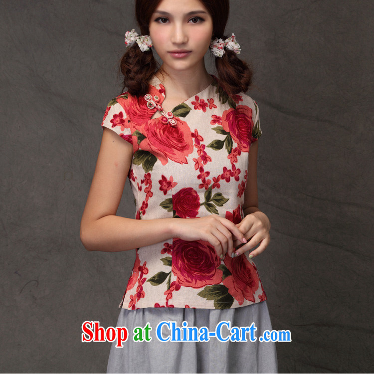 Dan smoke-free summer, China wind improved linen manual tray snap Dragon Crescent for Chinese The Lao Chinese T-shirt Crescent collar 2 XL pictures, price, brand platters! Elections are good character, the national distribution, so why buy now enjoy more preferential! Health
