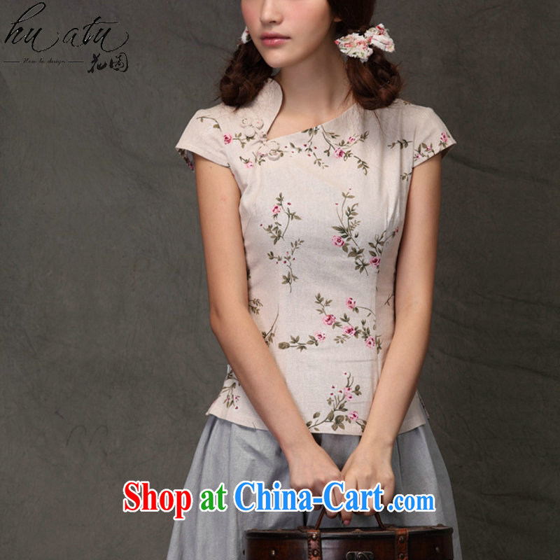 spend the summer with Tang China wind girls improved linen hand tie crescent moon around for the Lao tang on Chinese T-shirt forgetting D. 2XL, spend figure, and shopping on the Internet