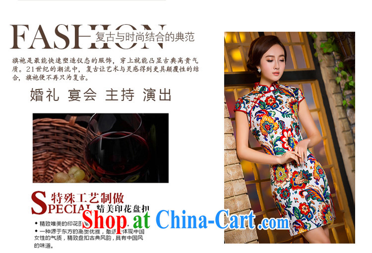 Love spell Fort 2015 summer new, retro-day dresses and stylish improved floral cotton Ma short dresses girl cheongsam dress suit XXL pictures, price, brand platters! Elections are good character, the national distribution, so why buy now enjoy more preferential! Health