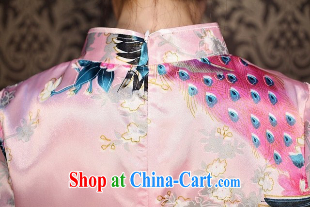 Mrs Ingrid economy sprawl and stylish emulation, pink Peacock improved cheongsam dress T-shirt cheongsam dress her eerily Not-to-waist Leigh toner L pictures, price, brand platters! Elections are good character, the national distribution, so why buy now enjoy more preferential! Health