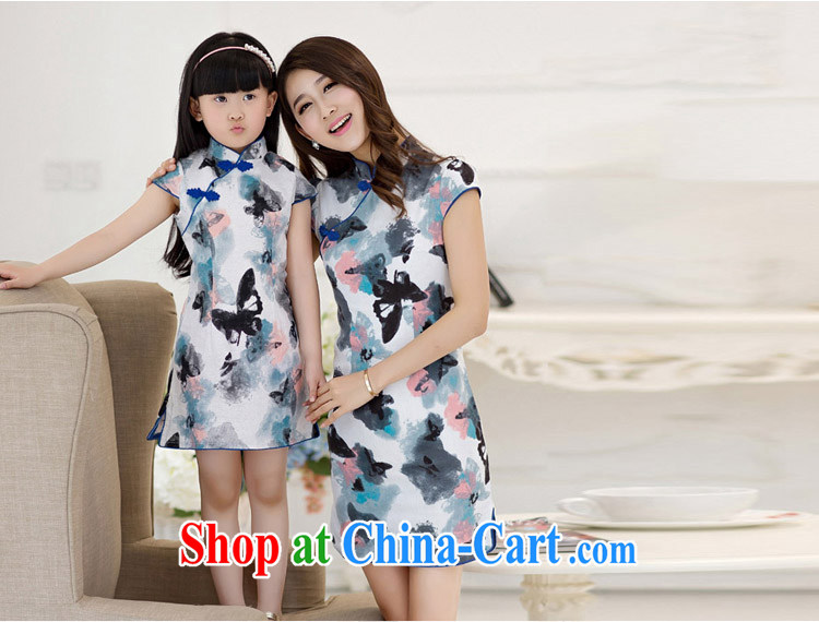 The consistent, summer 2015 new dresses, Korean Beauty parent-child the mother and the child the commission cotton robes dress butterfly flower XL pictures, price, brand platters! Elections are good character, the national distribution, so why buy now enjoy more preferential! Health