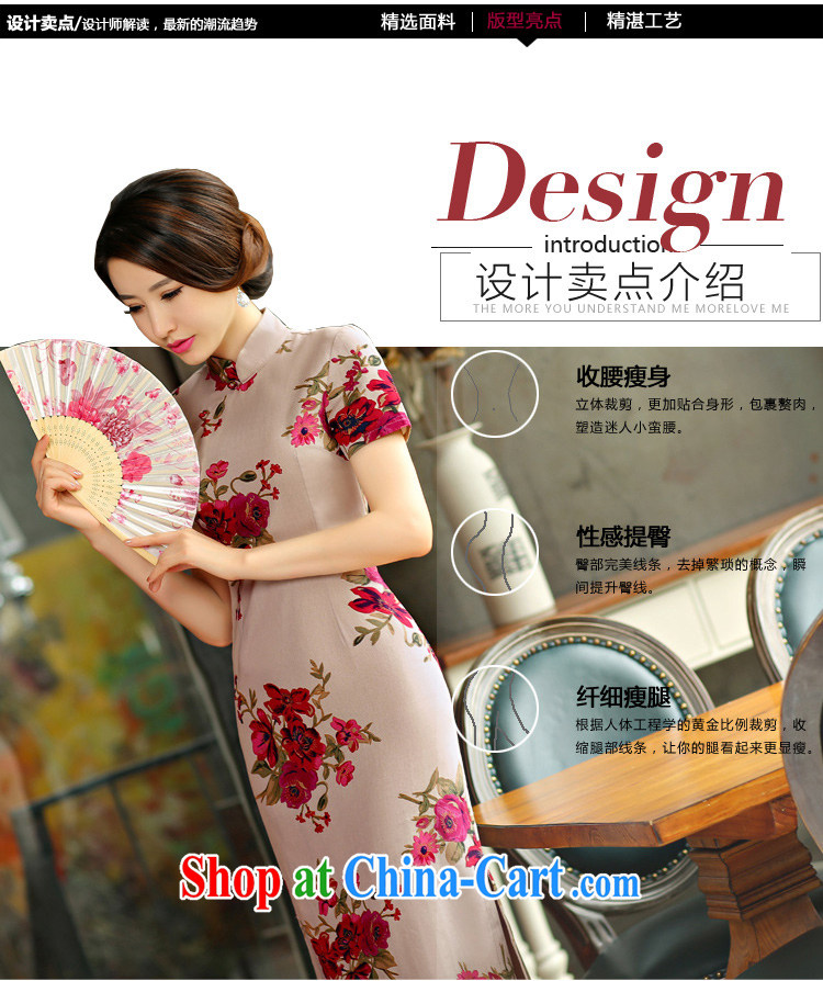Yi Yi Lian Lian 2015 summer new retro beauty graphics thin short sleeves in the Code improved linen long cheongsam dress the butterfly 9010 XL pictures, price, brand platters! Elections are good character, the national distribution, so why buy now enjoy more preferential! Health