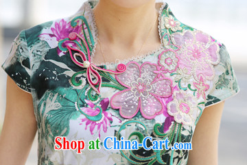 Cyd Ho Kwun Tong dream I would be grateful if you could improve and stylish embroidery cheongsam/Summer new retro ladies dress picture color M pictures, price, brand platters! Elections are good character, the national distribution, so why buy now enjoy more preferential! Health