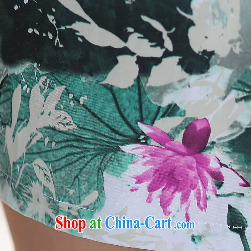 Cyd Ho Kwun Tong dream I would be grateful if you could improve and stylish embroidery cheongsam/Summer new retro ladies dress picture color M, Sau looked Tang, shopping on the Internet