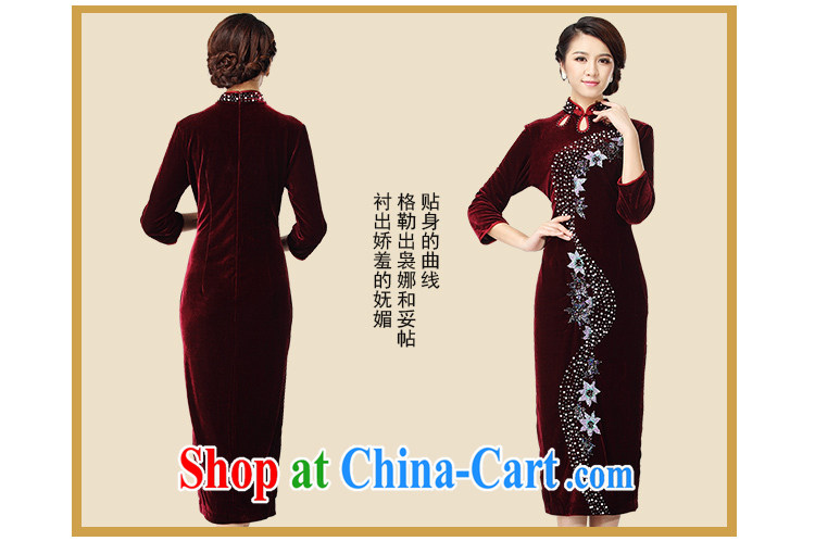 9 month female * retro manually staple-ju really velvet cheongsam dress with short long evening dress mother wedding cheongsam dress XXXL Uhlans on pictures, price, brand platters! Elections are good character, the national distribution, so why buy now enjoy more preferential! Health