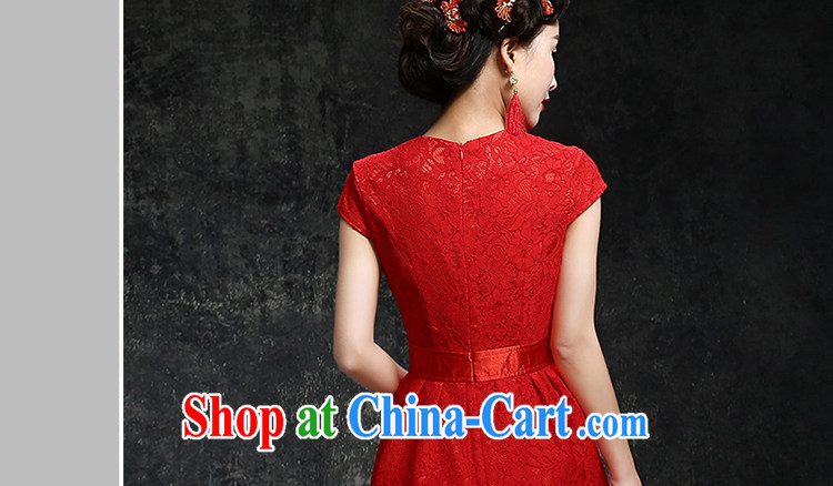 Beautiful ornaments 2015 New Red bridal cheongsam dress improved version red lace inserts drill dresses bridal toast clothing Red. Contact customer service pictures, price, brand platters! Elections are good character, the national distribution, so why buy now enjoy more preferential! Health
