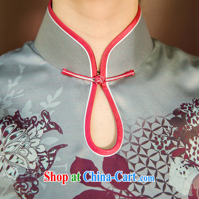 Old Wu female Red 2015 summer new stamp cheongsam short XXL suit, old Wu female Red, shopping on the Internet