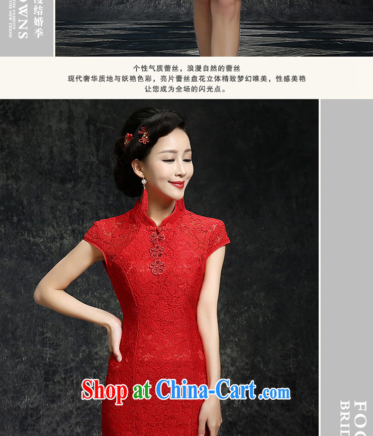 Beautiful ornaments 2015 New Red bridal cheongsam dress improved version red lace-wood drill, dresses for the bridal dresses serving toast Red. Contact customer service pictures, price, brand platters! Elections are good character, the national distribution, so why buy now enjoy more preferential! Health