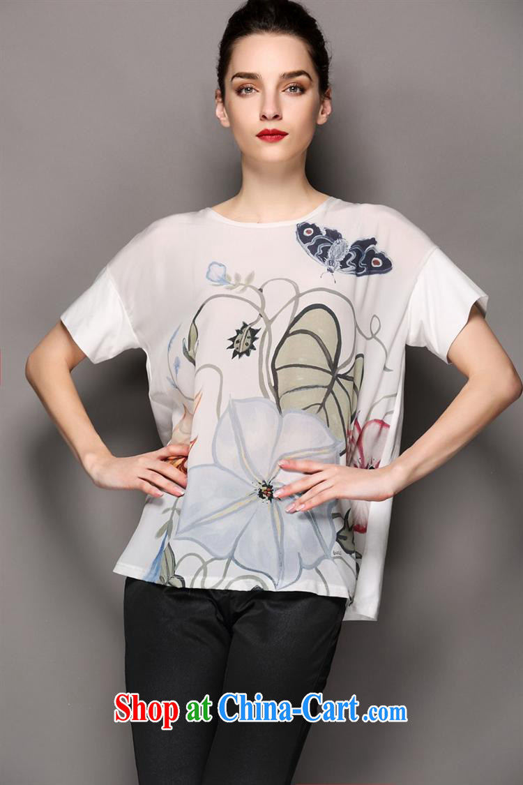 hamilton 2015 summer new girls T-shirts European site stylish flouncing spend loose fit short-sleeve silk shirt female KB 03 apricot L pictures, price, brand platters! Elections are good character, the national distribution, so why buy now enjoy more preferential! Health