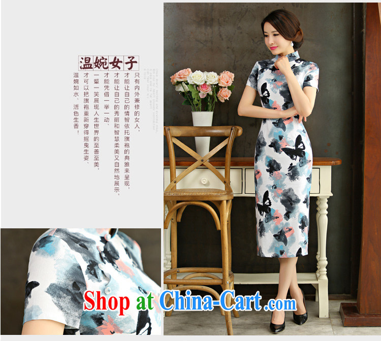 Bamboo incense, the 2015 spring and summer beauty retro graphics thin short sleeves in the Code improved linen long cheongsam dress in 9011, XXL pictures, price, brand platters! Elections are good character, the national distribution, so why buy now enjoy more preferential! Health