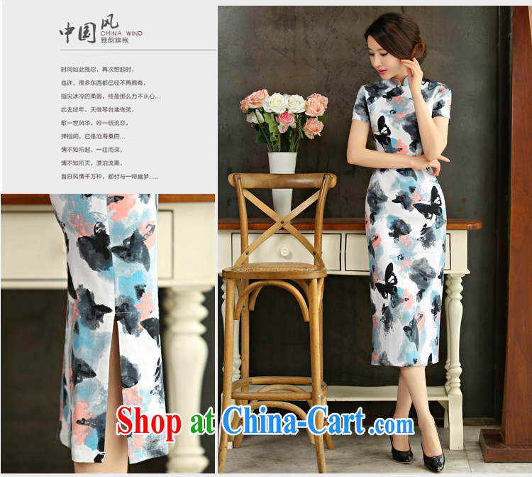 Bamboo incense, the 2015 spring and summer beauty retro graphics thin short sleeves in the Code improved linen long cheongsam dress in 9011, XXL pictures, price, brand platters! Elections are good character, the national distribution, so why buy now enjoy more preferential! Health