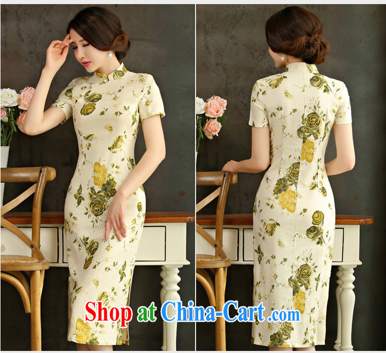 Optimize the Cayman 2015 spring and summer and autumn with retro beauty graphics thin short sleeves in the Code improved linen long cheongsam dress 9011 #The disc XL pictures, price, brand platters! Elections are good character, the national distribution, so why buy now enjoy more preferential! Health