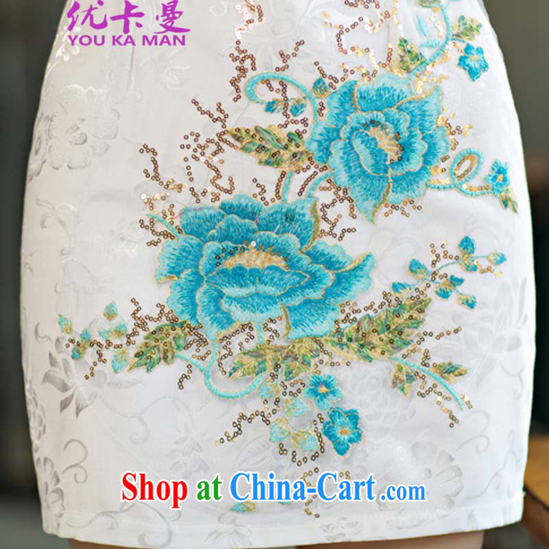 Optimize the Cayman daily cheongsam dress short 2015 new dresses summer improved the Code women serving toast 9002 #pink XL, optimize the Cayman (YOUKAMAN), and shopping on the Internet