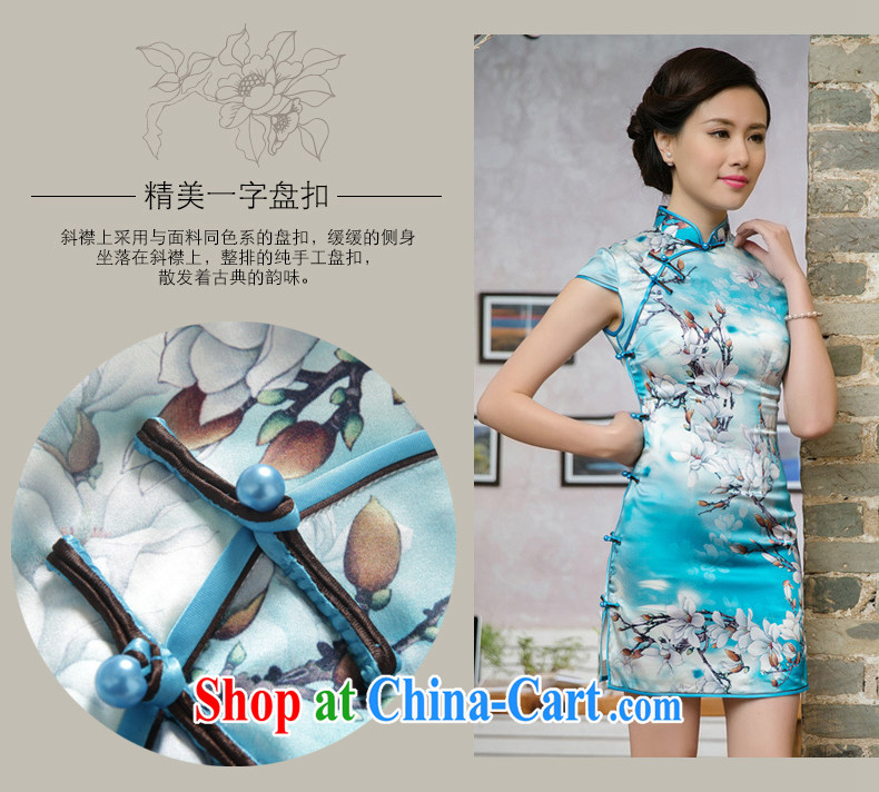 Bong-amphibious Ori-2015 new upscale Silk Cheongsam beauty retro sauna silk stylish stamp dress cheongsam dress DQ 15,116 fancy XXL pictures, price, brand platters! Elections are good character, the national distribution, so why buy now enjoy more preferential! Health