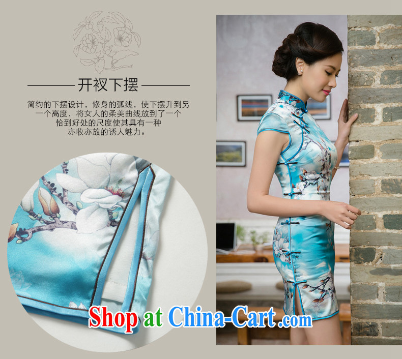 Bong-amphibious Ori-2015 new upscale Silk Cheongsam beauty retro sauna silk stylish stamp dress cheongsam dress DQ 15,116 fancy XXL pictures, price, brand platters! Elections are good character, the national distribution, so why buy now enjoy more preferential! Health