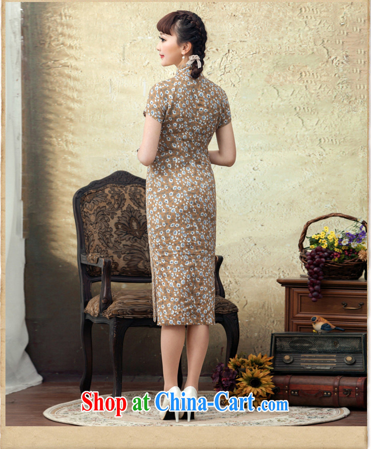 once and for all and fatally jealous pear cotton cheongsam dress spring 2015 improved stylish long cotton the cheongsam dress retro blue 2 XL pictures, price, brand platters! Elections are good character, the national distribution, so why buy now enjoy more preferential! Health