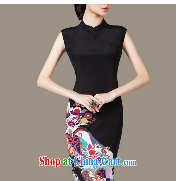 The race to the 2015 ladies New Silk stamp dress in Europe and the elegant little dress skirt solid color picture L pictures, price, brand platters! Elections are good character, the national distribution, so why buy now enjoy more preferential! Health
