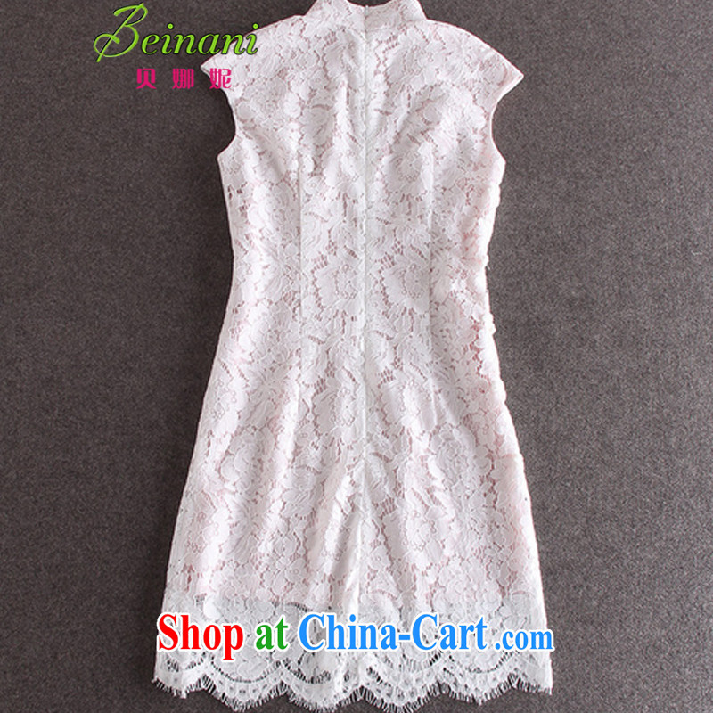 Addis Ababa her summer 2015 new Korean Ladies dresses beauty with small dress graphics thin skirts style lace package and dresses X 50 white powder color L, Addis Ababa, Connie (Beinani), shopping on the Internet