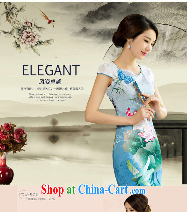 Fragrant snow terrace summer 2015 new upscale attire dresses Lotus the gradient improved fashion cheongsam X 003 green XXL pictures, price, brand platters! Elections are good character, the national distribution, so why buy now enjoy more preferential! Health