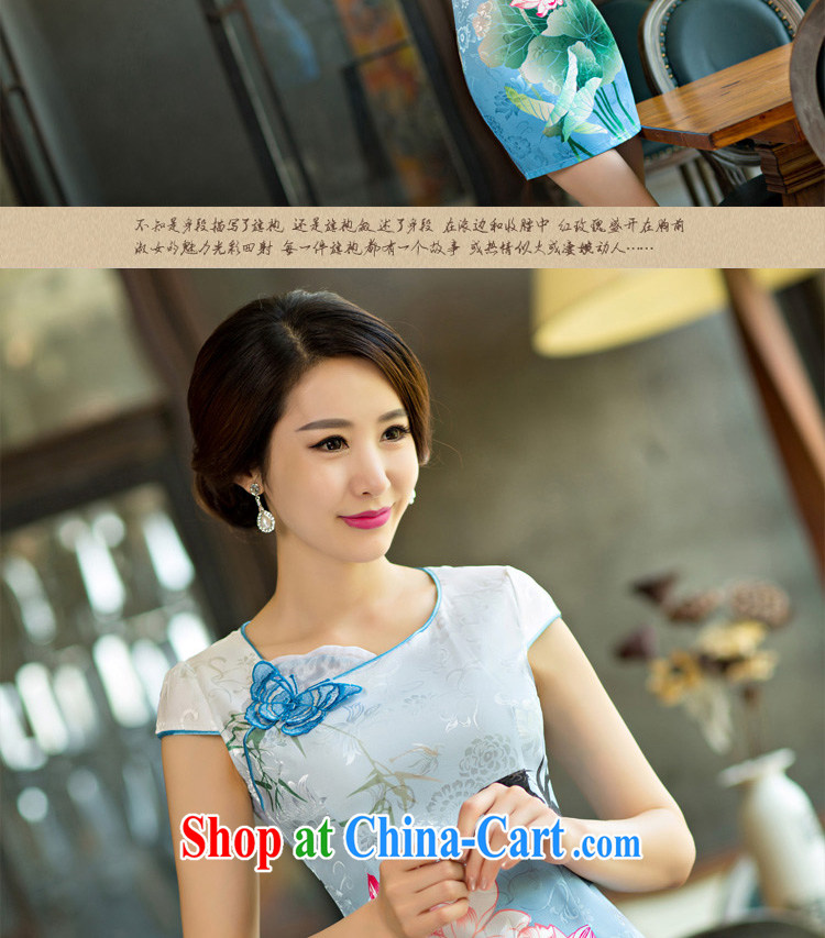 Fragrant snow terrace summer 2015 new upscale attire dresses Lotus the gradient improved fashion cheongsam X 003 green XXL pictures, price, brand platters! Elections are good character, the national distribution, so why buy now enjoy more preferential! Health