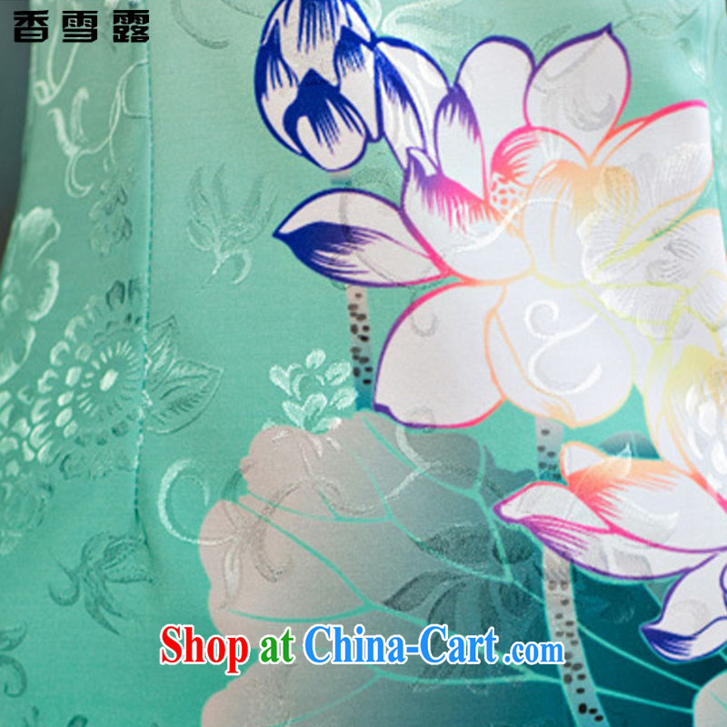 Fragrant snow terrace summer 2015 new upscale attire dresses Lotus the gradient improved fashion cheongsam X 003 green XXL, fragrant snow terrace, shopping on the Internet