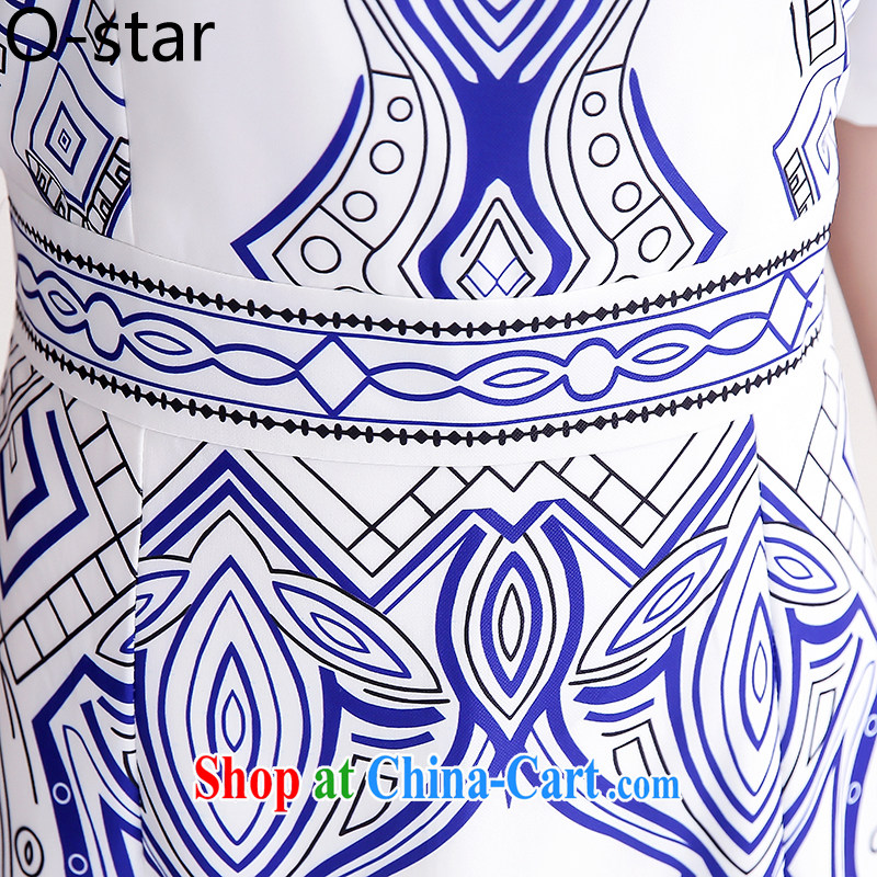 O - Star outfit summer 2015 new dresses, summer short stylish blue and white porcelain goods improved cotton the Chinese ching Ms. L suit, O - Star, shopping on the Internet