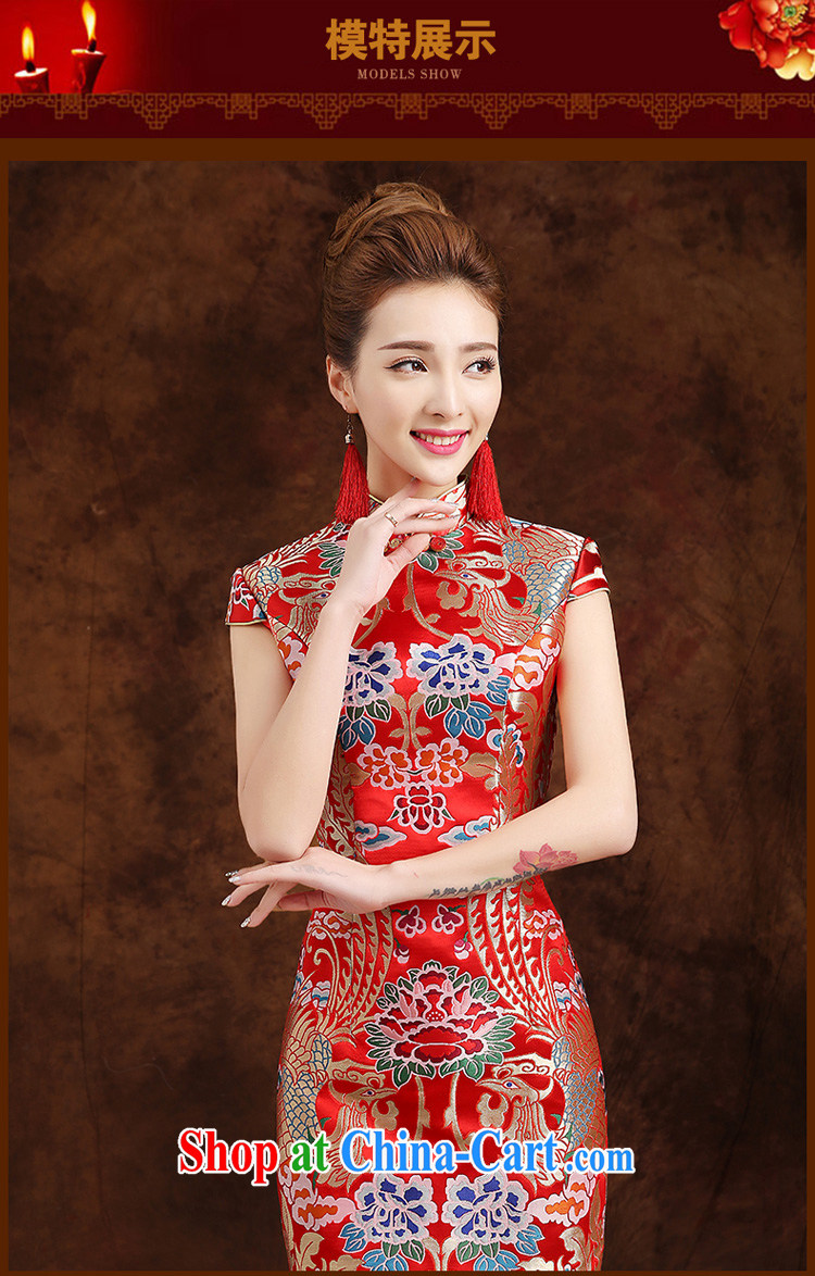 Pure bamboo yarn love marriages cheongsam dress short cheongsam qipao cultivating Chinese wedding dresses, new dresses red tailored contact Customer Service pictures, price, brand platters! Elections are good character, the national distribution, so why buy now enjoy more preferential! Health