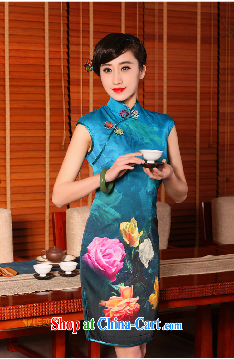 Butterfly Lovers 2015 summer new stylish and improved cheongsam dress emulation, Retro short-sleeved dresses getting cuter XXL pictures, price, brand platters! Elections are good character, the national distribution, so why buy now enjoy more preferential! Health