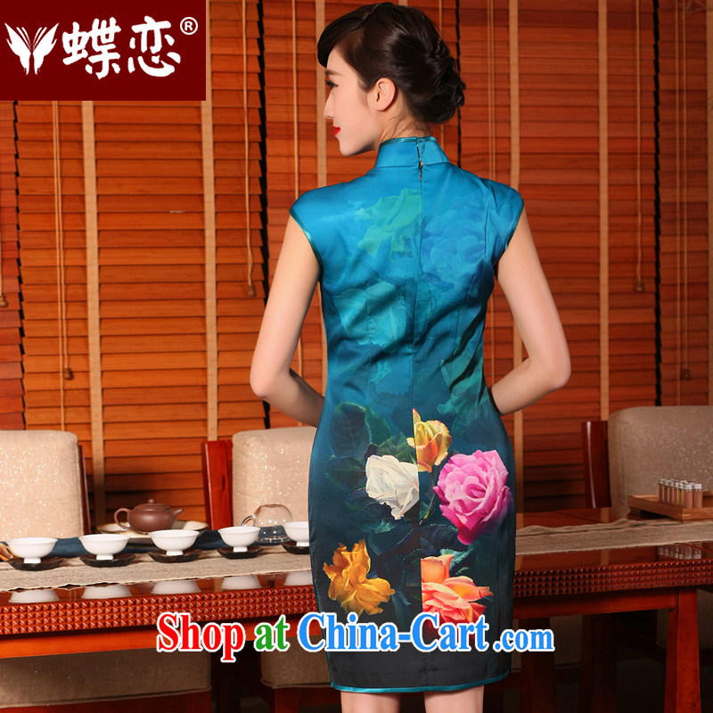 Butterfly Lovers 2015 summer new stylish and improved cheongsam dress emulation, Retro short-sleeved dresses getting cuter XXL, Butterfly Lovers, shopping on the Internet