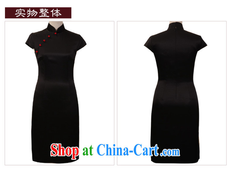 Butterfly Lovers 2015 spring and summer with new retro Silk Cheongsam dress stylish improved daily short-sleeved dresses Black - pre-sale 7 days XXL pictures, price, brand platters! Elections are good character, the national distribution, so why buy now enjoy more preferential! Health