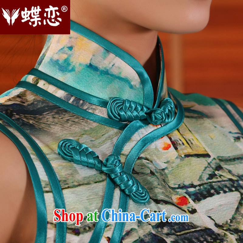 Butterfly Lovers 2015 spring and summer new stylish improved short cheongsam dress retro daily Silk Cheongsam 10,000 Lights - pre-sale 10 days XXL, Butterfly Lovers, shopping on the Internet