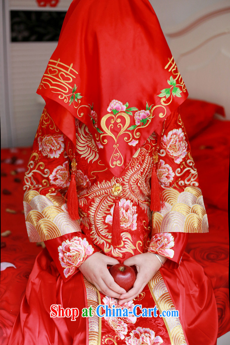 Animated Anne married Yi bride Chinese traditional wedding red lid bridal cover head-cover-hi, scarf, emulation, flow, and red head yarn red pictures, price, brand platters! Elections are good character, the national distribution, so why buy now enjoy more preferential! Health