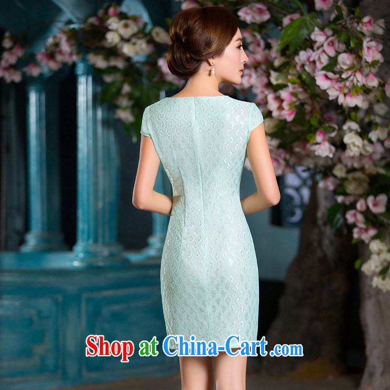 2015 new spring and summer dresses qipao improved stylish beauty dresses skirts daily short, Retro dresses female fruit green, Jing Hai dreams married Yi, shopping on the Internet