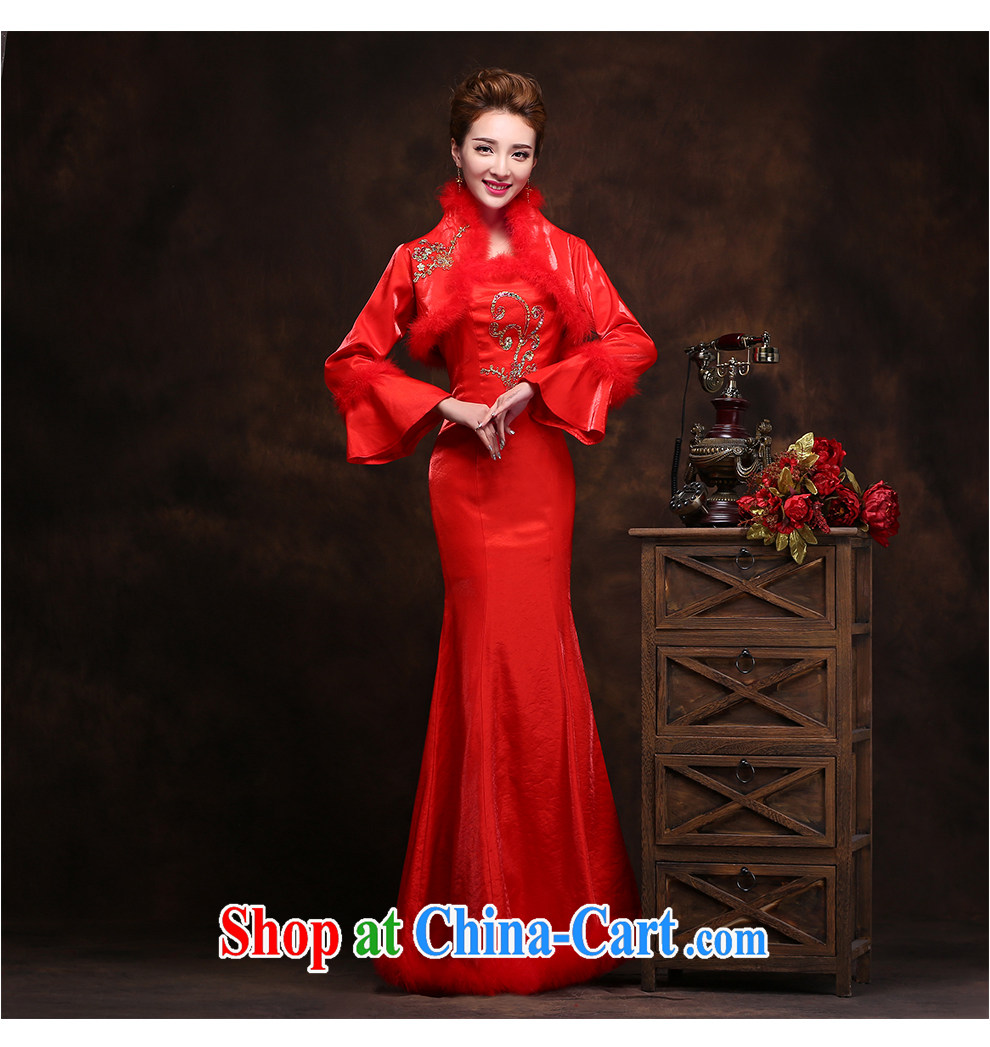 2015 New Red lace stamp duty outfit wiped his chest and Beauty package and elegant antique cheongsam dress graphics thin invisible zipper, beautiful yarn pictures, price, brand platters! Elections are good character, the national distribution, so why buy now enjoy more preferential! Health
