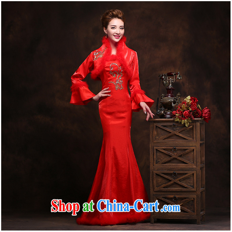 2015 New Red lace stamp cheongsam wiped off his chest and beauty package and elegant antique cheongsam dress graphics thin invisible zipper, beautiful yarn, beautiful yarn (nameilisha), and, on-line shopping